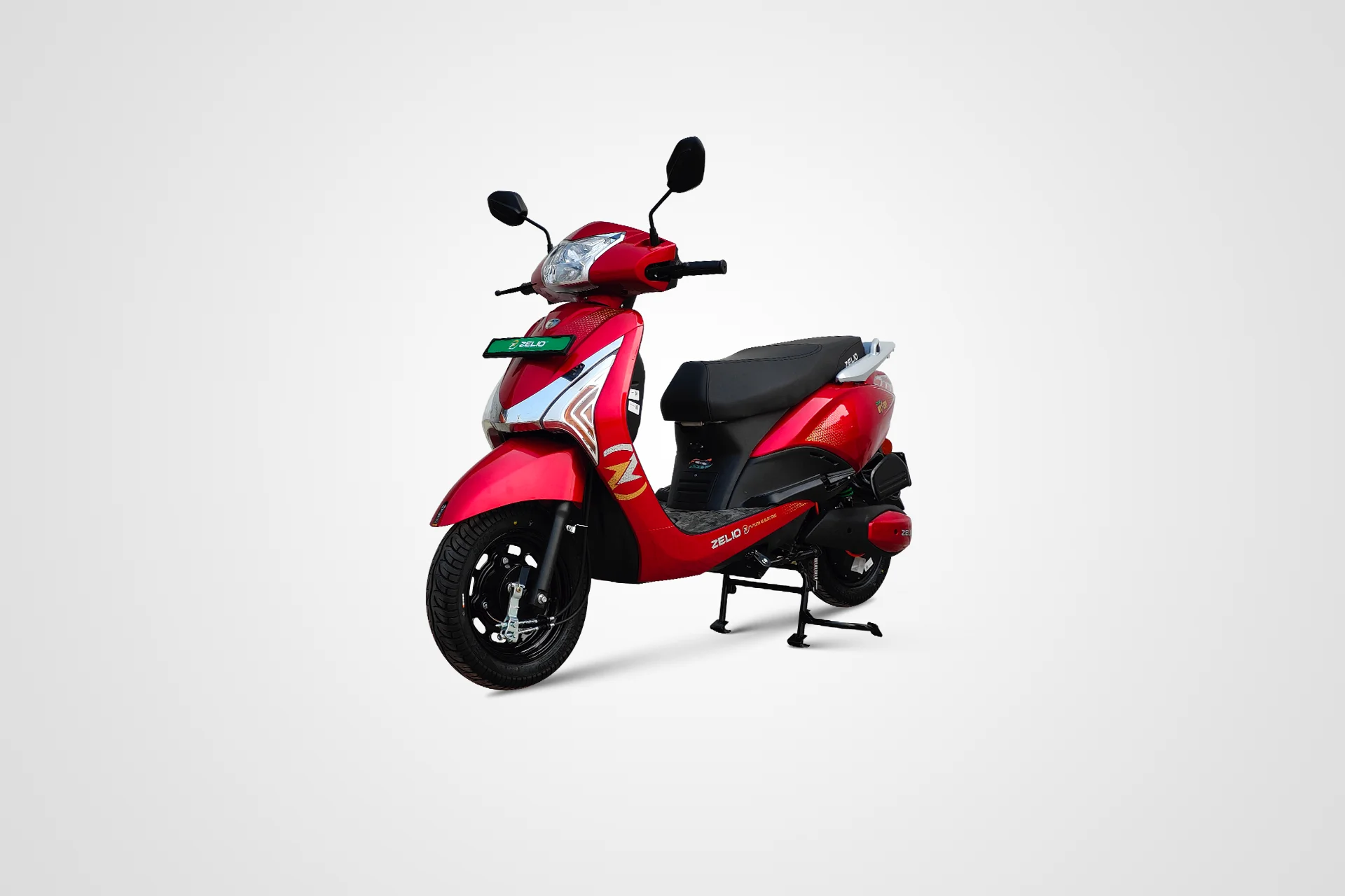 Customer test riding an electric scooter at NexEV Mobility